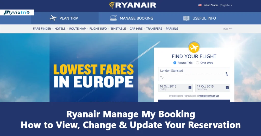 Ryanair Manage My Booking – Modify, Change & Upgrade Your Trip