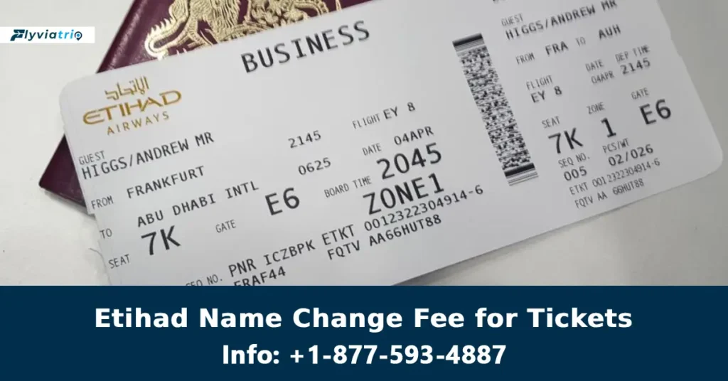 Etihad Name Change Fee